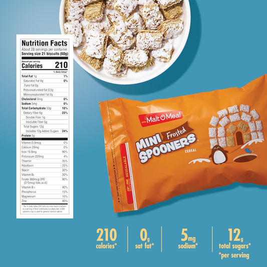 frosted shredded wheat square shape sized for spoons