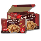 Lowrey's Bacon Curls Microwave Pork Rinds (Chickarrones), Hot & Spicy – Backyard Party Snack for Grilling Season and Outdoor Gatherings
