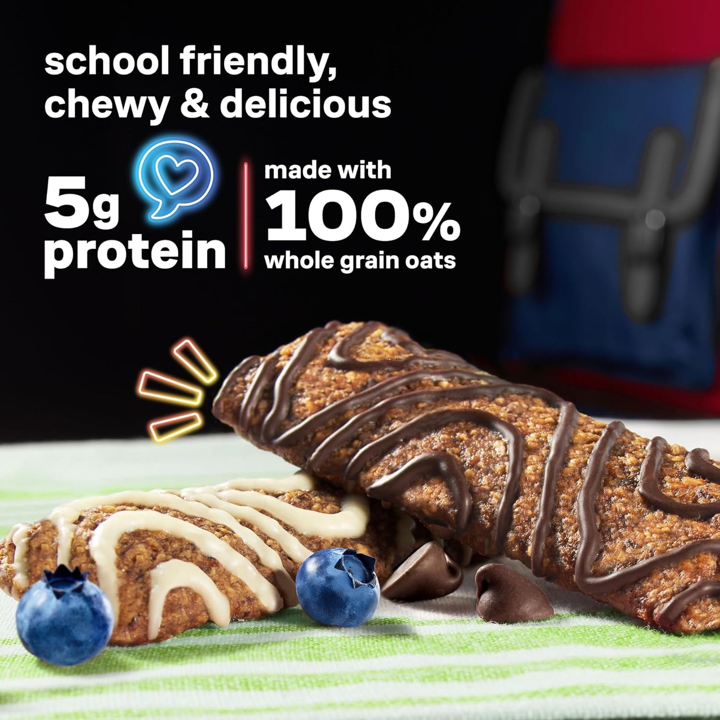 KIND Kids School Friendly Oat Bars Variety Pack – 100 Percent Whole Grain, Non-GMO Lunchbox Snack for Health Conscious Parents