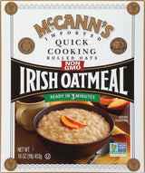 McCann's Quick Cooking Rolled Oats 1-Minute Warm Breakfast Bowl for Picky Eaters Converting to Oatmeal Lovers