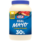 Kraft Real Mayo Creamy & Smooth Mayonnaise for Birthday Gifts for Home Cooks and Pantry-Stocking Surprises, 30 fl oz Jar