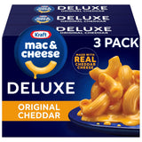 Kraft Deluxe Mac & Cheese – Simple Three-Ingredient Dinner for Intentional Kitchens, 3 ct 14 oz Boxes