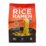 Lotus Foods Organic Millet & Brown Rice Ramen Noodles – Lightweight 4-Minute Noodles for Patio Dining and Open-Air Cookouts