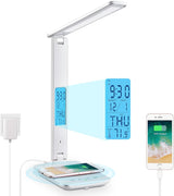 LAOPAO Wireless Charging Lamp for Her – Thoughtful Birthday Gift for Mom, Daughter, or Coworker with Alarm Clock and USB Port