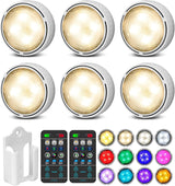LuminAura Wireless Puck Light – Simple Stick-On Battery LED for Clutter-Free Closets and Hallways