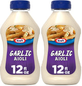 Kraft Mayo Garlic Aioli (12 oz) – Time-Saving Condiment for Parents Cooking Fast Family Dinners