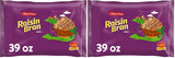 Malt-O-Meal Raisin Bran Cereal – Streamlined Pantry Staple with No Extra Boxes, 39 Ounce Resealable Cereal Bag