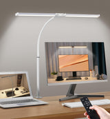 Motuten Dual-Head LED Architect Light for Clean Workspaces – 25 Modes in One Streamlined Matte Black Fixture With No Clutter