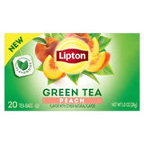 Lipton Peach Green Tea Bags – Desk-Side Productivity Drink for Co-Working Spaces, Zero Sugar