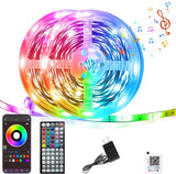 Luminoxa Aura RGB LED Light Strip 100ft – Schedule and Timer Backlit Workspace Lighting for Late Night Study and Streaming Sessions
