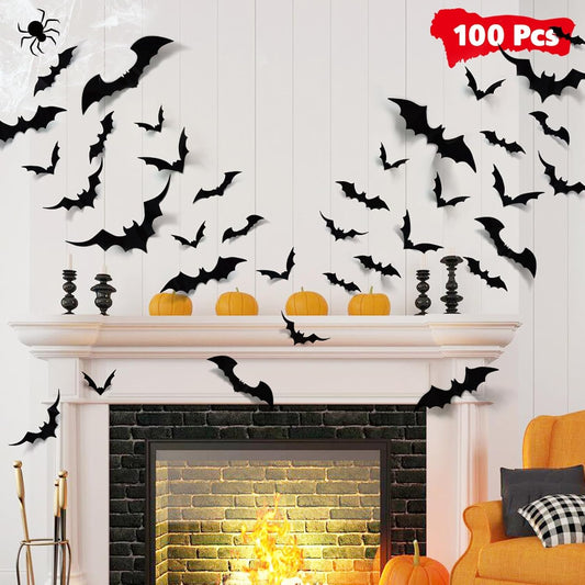 100 bats in 4 sizes ranging from 4 inches (extra-small) to 9.8 inches (large) for layered scenes