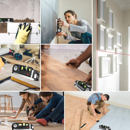 AikTryee 3-in-1 Laser Leveler – Compact All-in-One Design Replacing Bulky Levels, Lasers, and Tape Measures