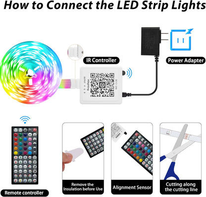 app and ir remote dual control with scheduling, timer, and dimming (1–100% via app, 20/40/60/80/100% via remote)