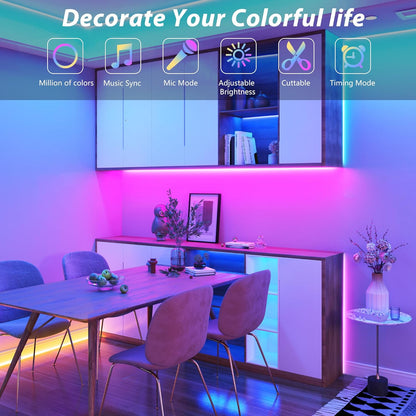 bluetooth app control plus included ir remote with 16 million color options