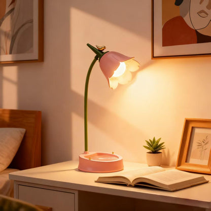 [Brand Name] Nature-Inspired Table Lamp – Rose-Toned Ambient Light for Living Room Side Table Styling