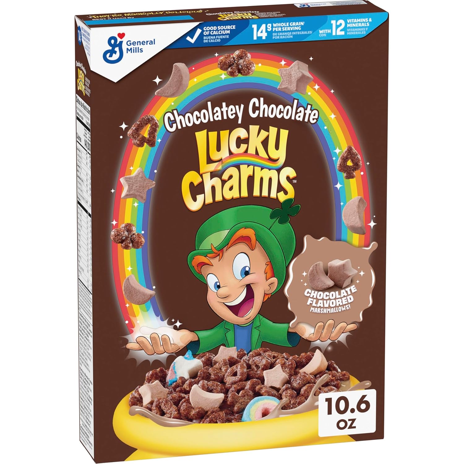 chocolate-flavored marshmallows combined with chocolatey cereal pieces