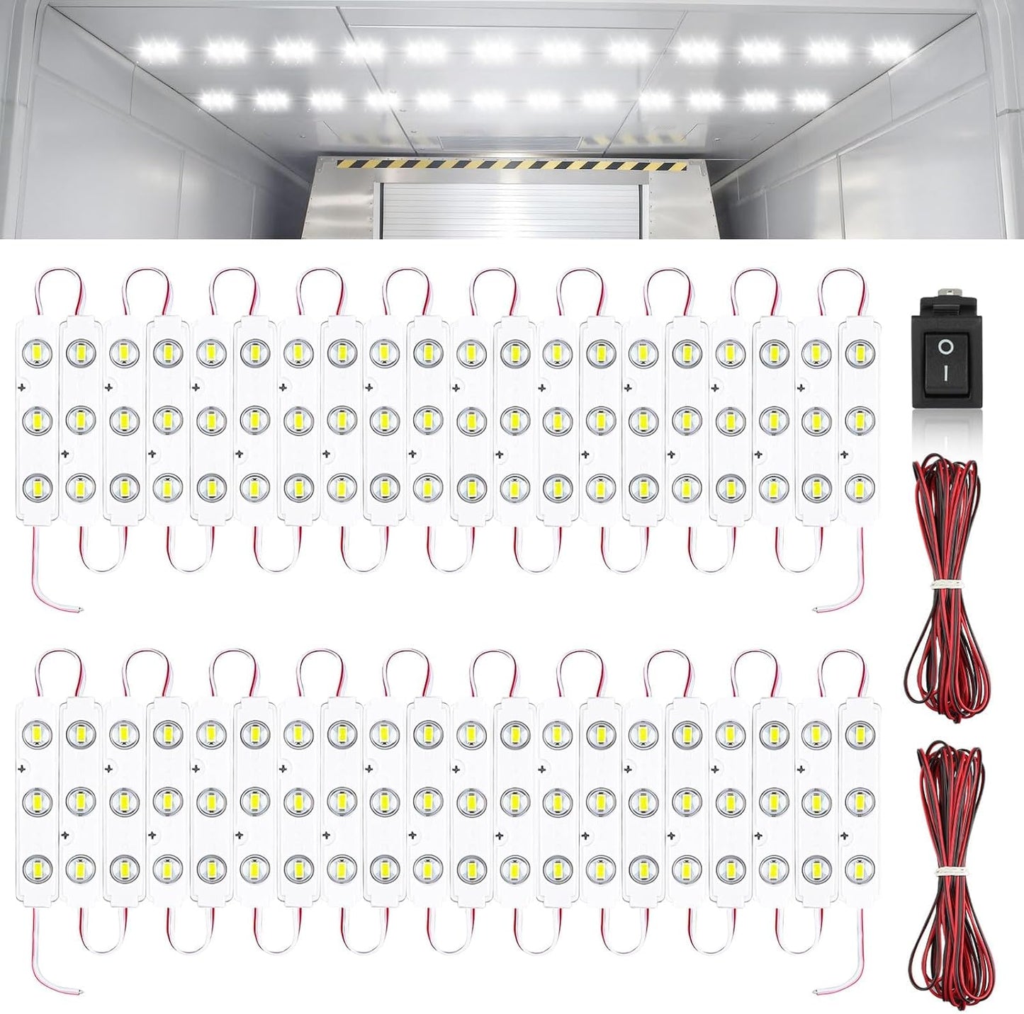 choice of 60, 90, or 120 ultra-bright white leds across 40 independent modules