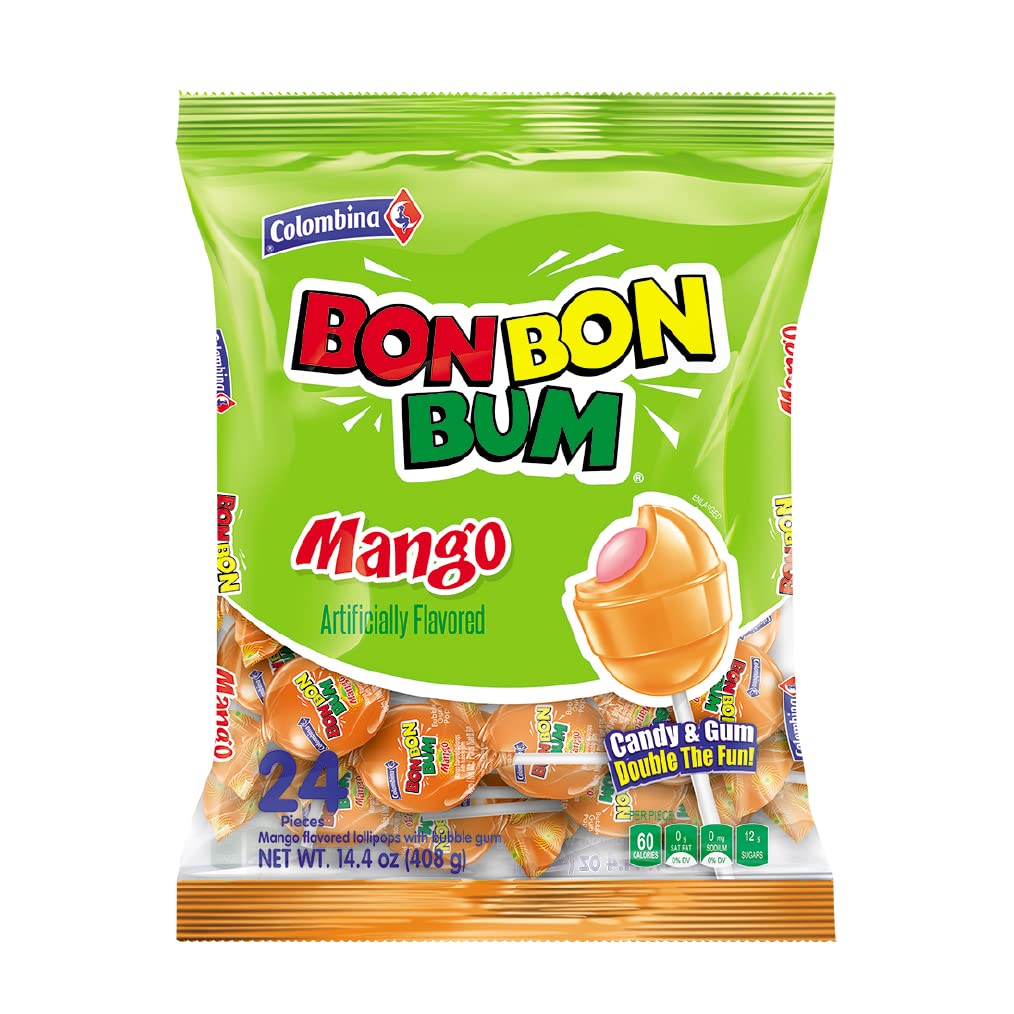 Colombina Bon Bon Bum Lollipops – Vintage Tiger Pops Era Tropical Hard Candy Gift Set for Candy Connoisseurs and Latin Diaspora Care Packages