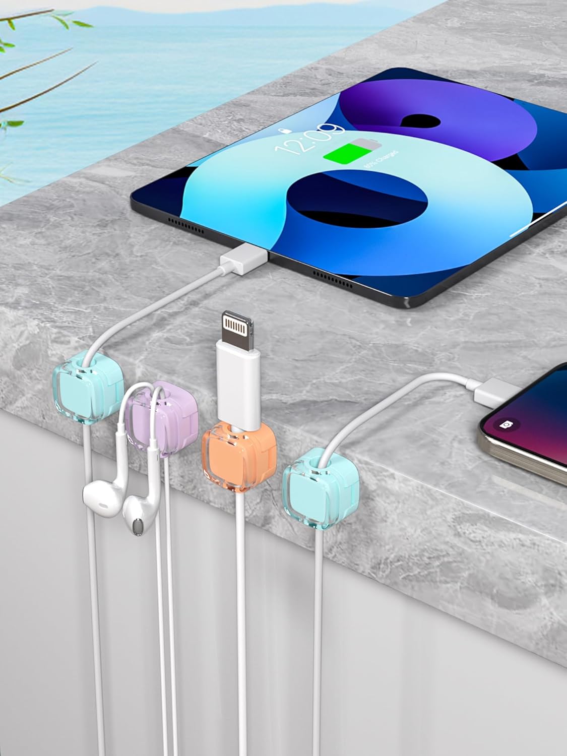 Cord Organizer Stocking Stuffer — Thoughtful Tech Gift for Mom, Husband and Coworkers, 9-Pack