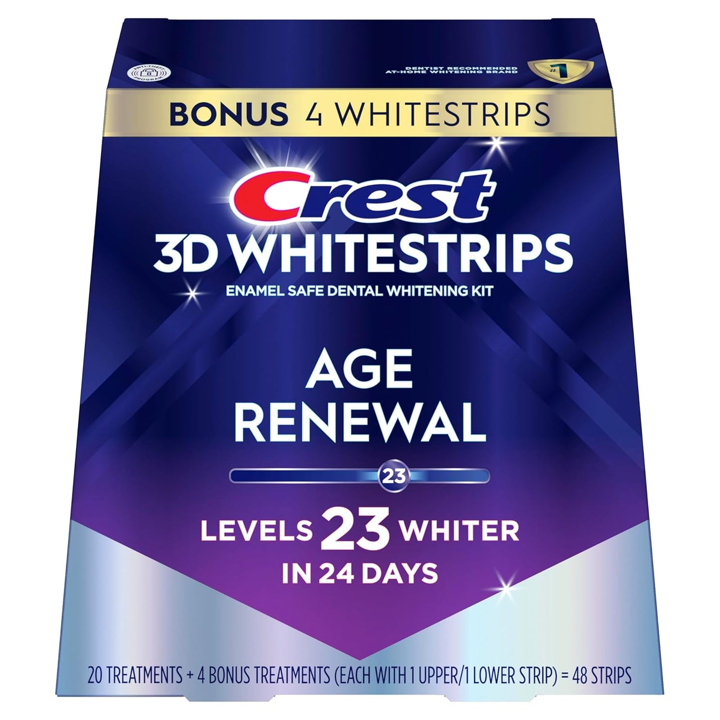 Crest 3D Whitestrips Age Renewal – 45-Minute Treatment Strips You Can Wear While Working or Studying