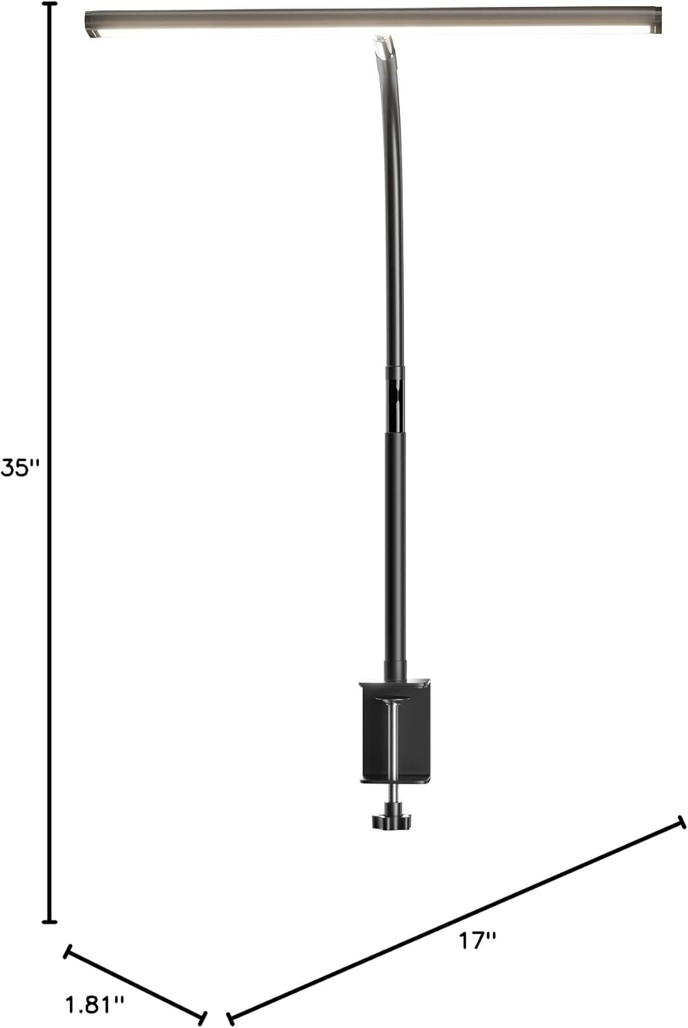 Eye-Caring Desk Lamp for Children – No Blue Light LED Task Light with Clamp for Bedroom Study Desk