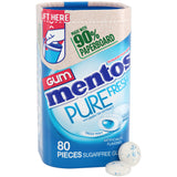 Mentos Pure Fresh Sugar-Free Chewing Gum with Xylitol for Intentional Zero-Waste Routines, Spearmint 80ct Recyclable Container