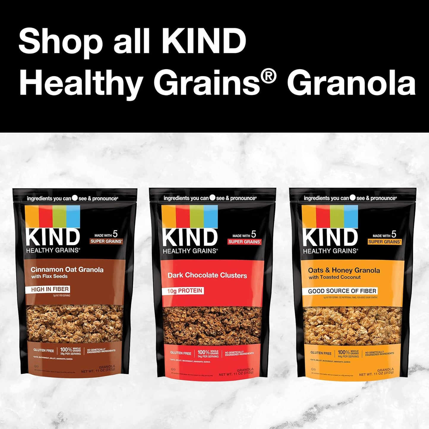 KIND Healthy Grains Peanut Butter Clusters – Protein Snack for Home Office Fuel
