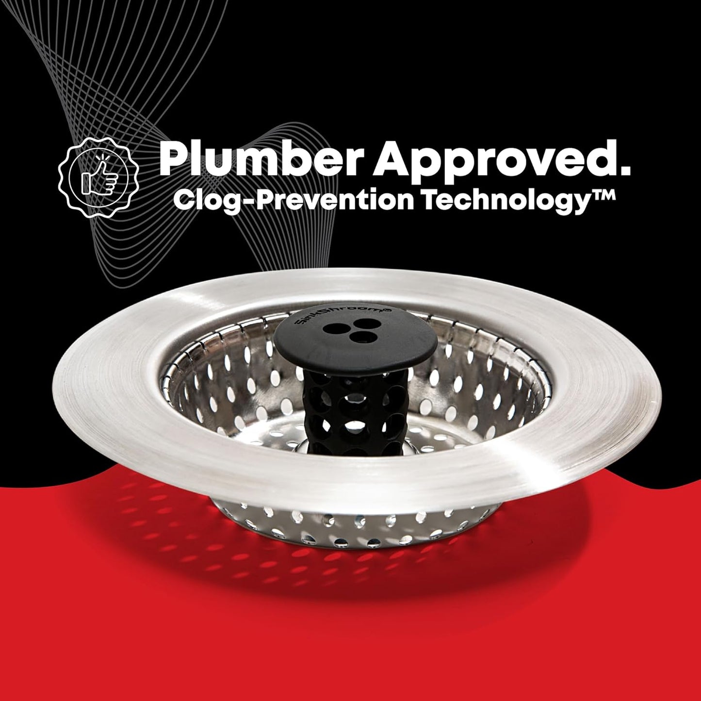 Kitchen SinkShroom Award-Winning Stainless Sink Strainer for Cohesive Kitchen Decor