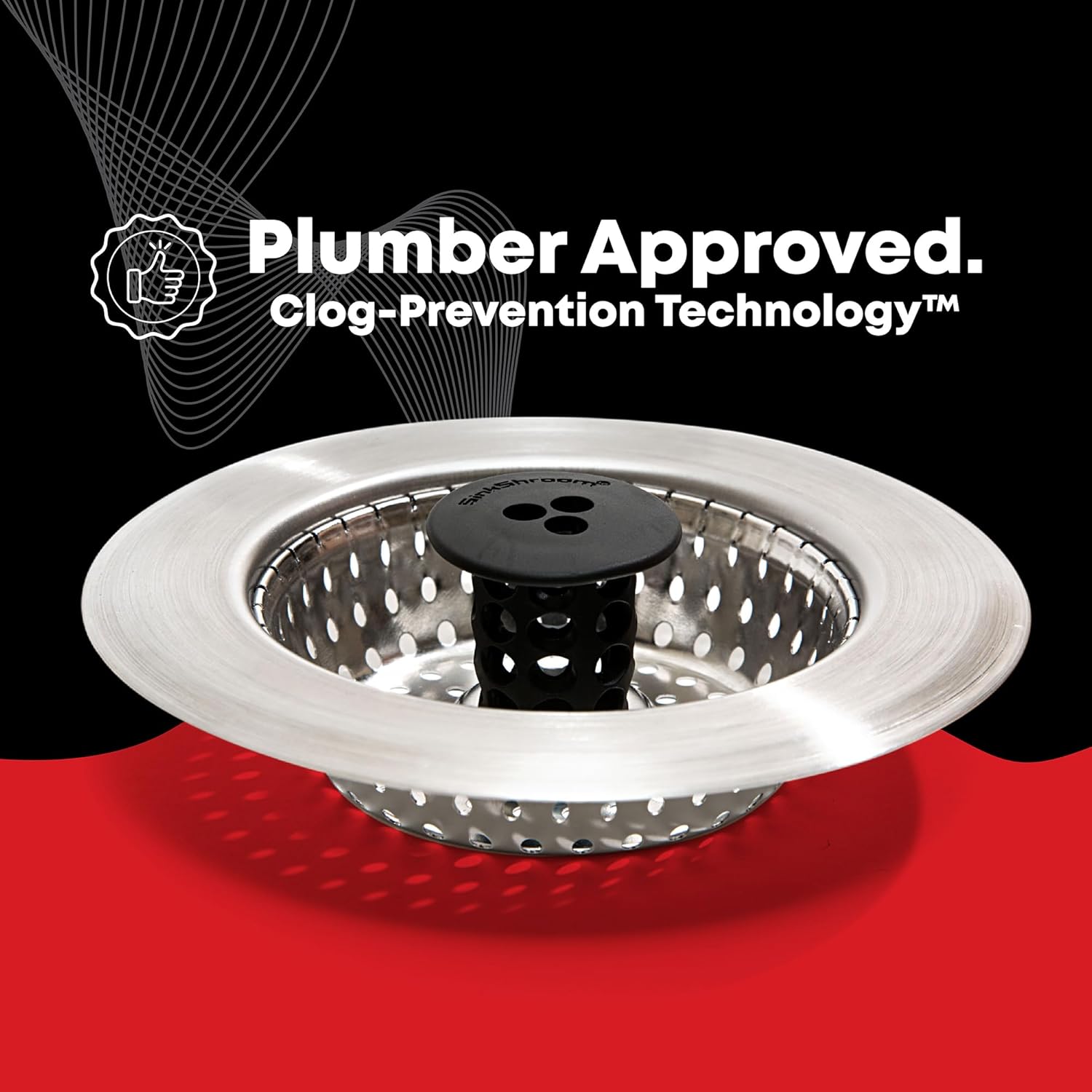 Kitchen SinkShroom Award-Winning Stainless Sink Strainer for Cohesive Kitchen Decor