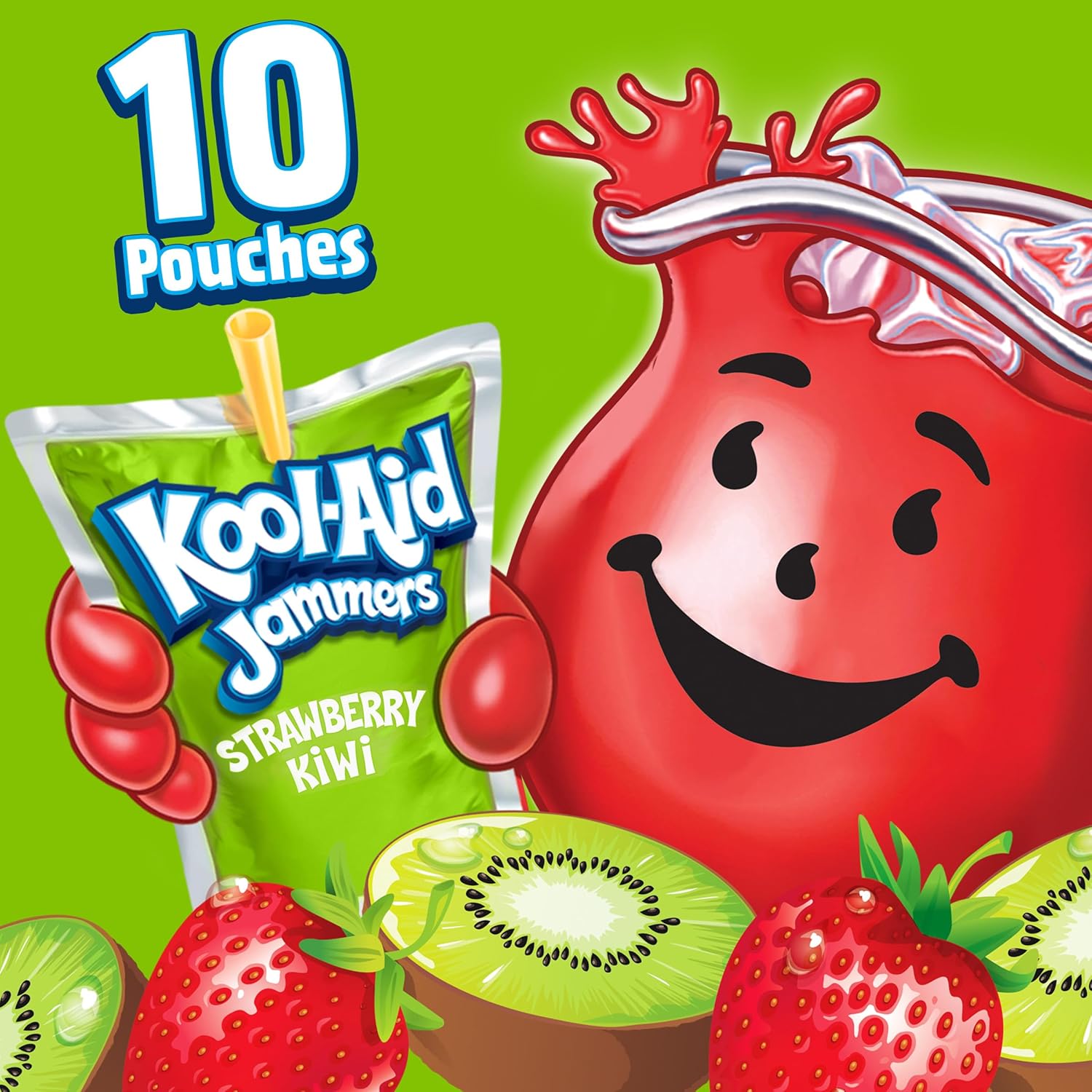 Kool-Aid Jammers On-the-Go Kids Drink – Resealable Pouches for Car Cup Holders and Backyard Parties