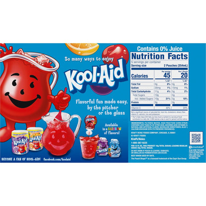 Kool-Aid Jammers Tropical Punch Drink Pouches – Spill-Proof Beverage for Sports Practice and Sidelines