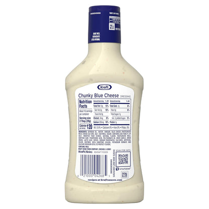 Kraft Chunky Blue Cheese Dressing – Mild Chunky Dip for Kids' Veggie Plates and Chicken Nugget Nights