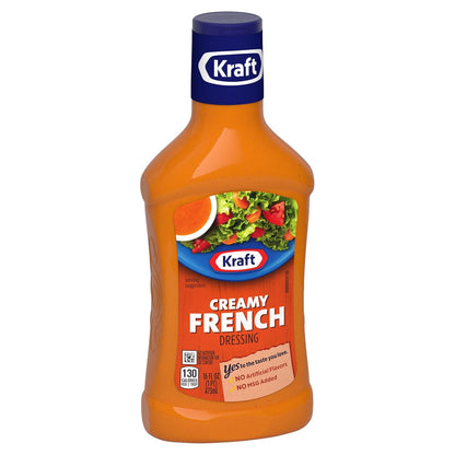 Kraft Creamy French Dressing – Backyard Cookout Condiment for Grilled Vegetables, 16 fl oz