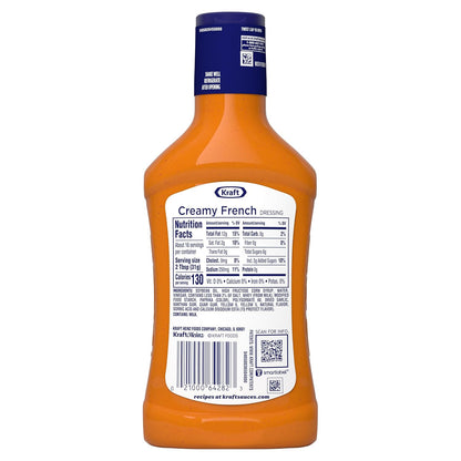Kraft Creamy French Dressing – Backyard Cookout Condiment for Grilled Vegetables, 16 fl oz