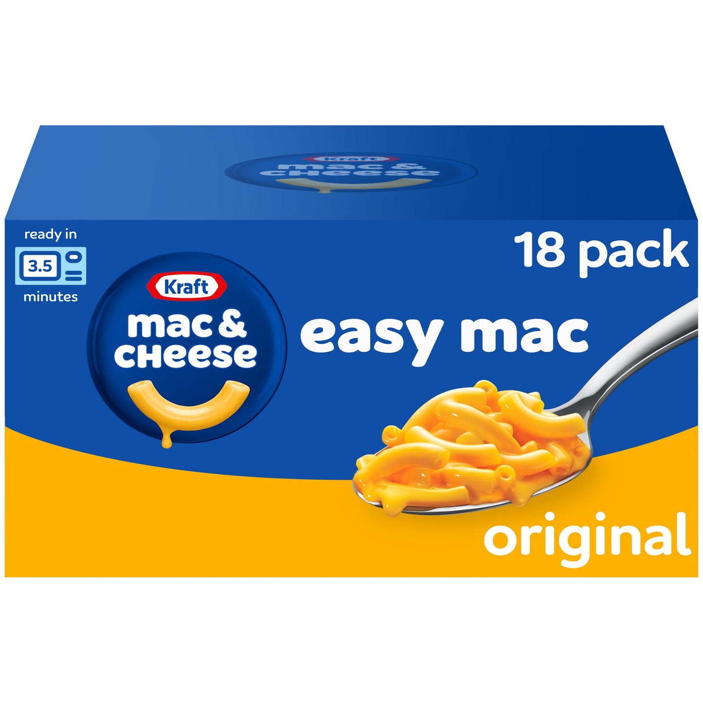 Kraft Easy Mac 18-Count Easy Mac Packs – Streamlined Emergency Pantry Stock for Simple Homes