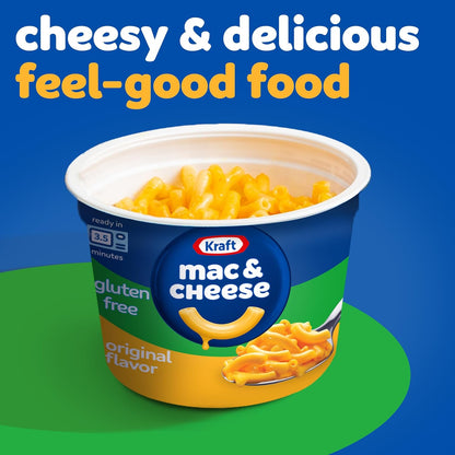 Kraft Gluten Free Original Mac & Cheese 4-Pack – Clean-Ingredient Pantry Staple for Wellness-Minded Meal Planners, Microwave-Ready