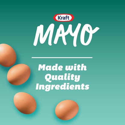 Kraft Real Mayo Creamy & Smooth Mayonnaise for Birthday Gifts for Home Cooks and Pantry-Stocking Surprises, 30 fl oz Jar