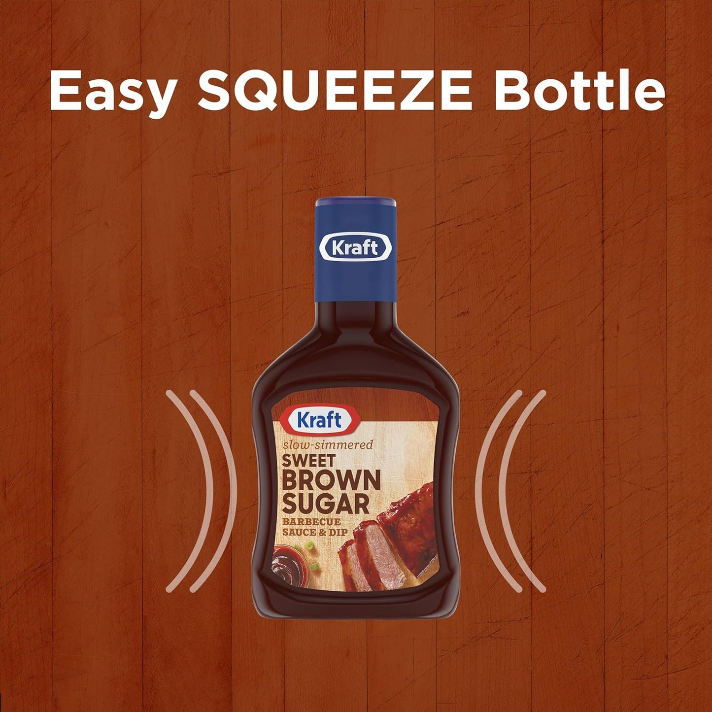 Kraft Sweet Brown Sugar Slow-Simmered Barbecue Sauce, 18 oz All-in-One Sauce for Simplifying the Condiment Shelf