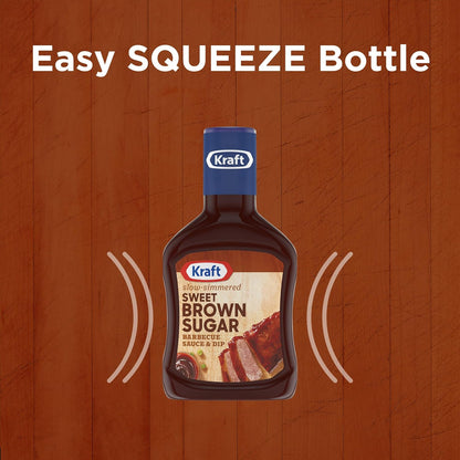 Kraft Sweet Brown Sugar Slow-Simmered Barbecue Sauce, 18 oz All-in-One Sauce for Simplifying the Condiment Shelf