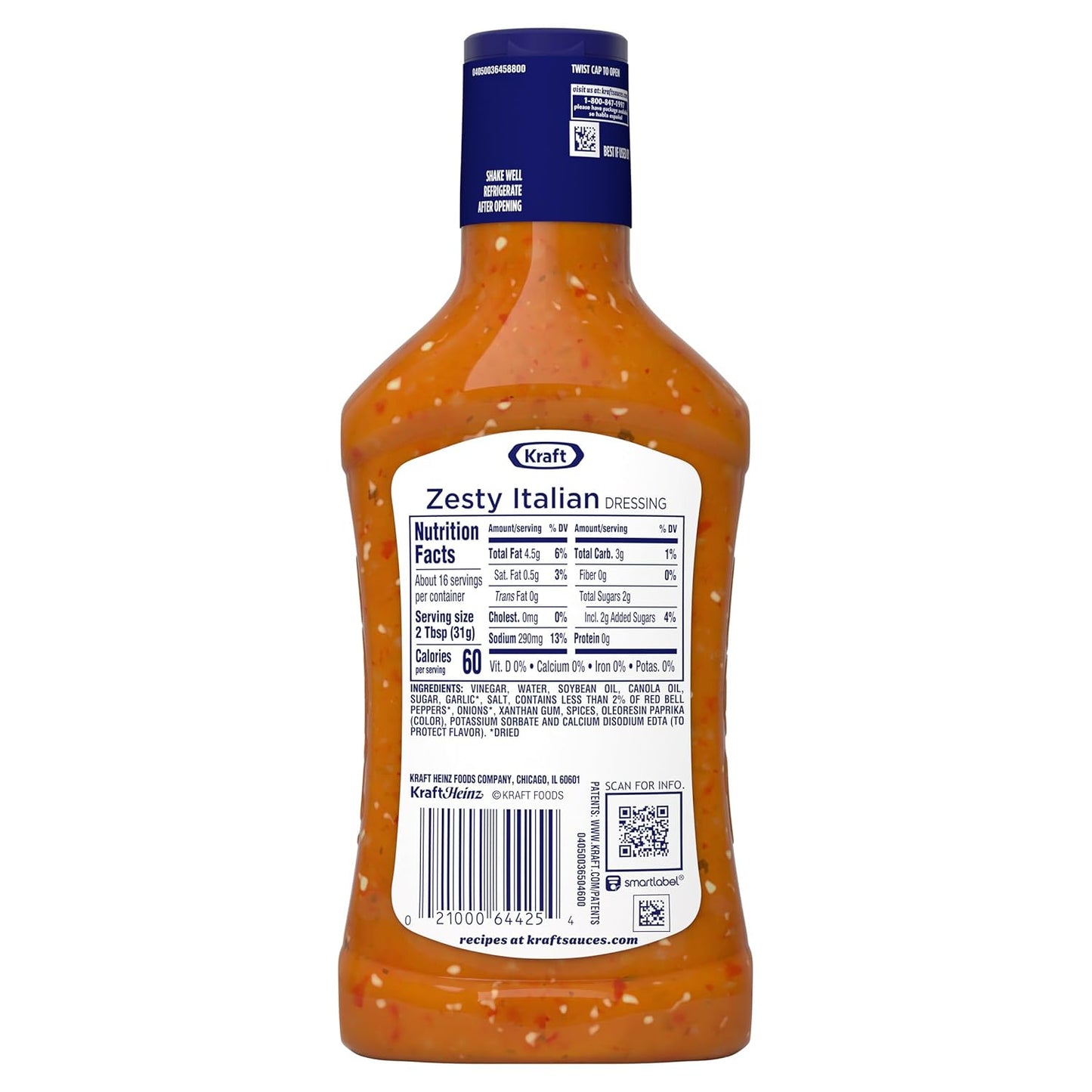 Kraft Zesty Italian Dressing – Meal Prep Counter Marinade for Batch Cooking Sundays