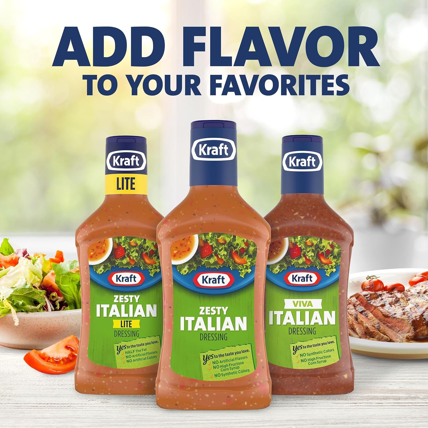 Kraft Zesty Italian Dressing – Meal Prep Counter Marinade for Batch Cooking Sundays