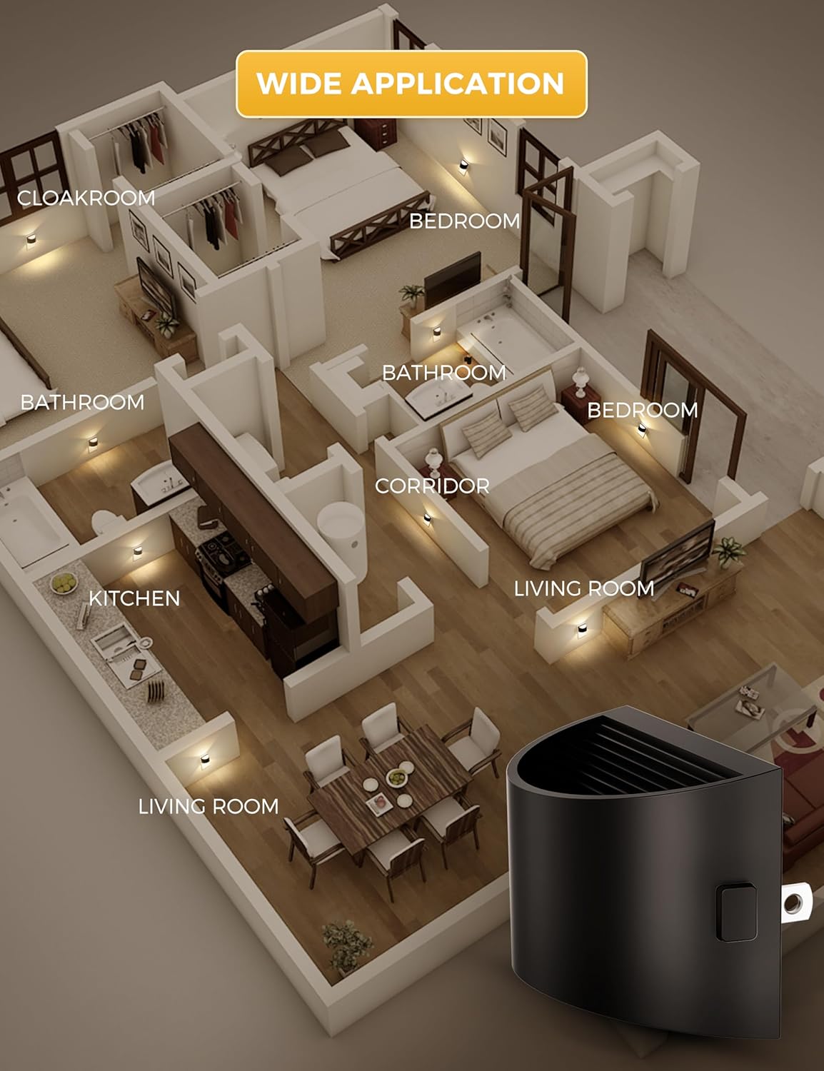 L LOHAS Compact LED Night Light – Side-Plug Profile for Intentional, Less-Is-More Homes