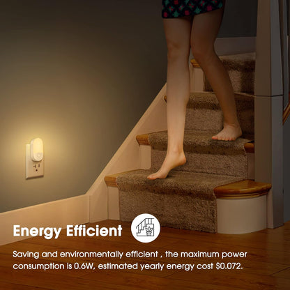 L LOHAS Plug-in Nightlight – Practical Birthday Gift for Mom and Grandparents, Auto Light Sensor for Safer Nights