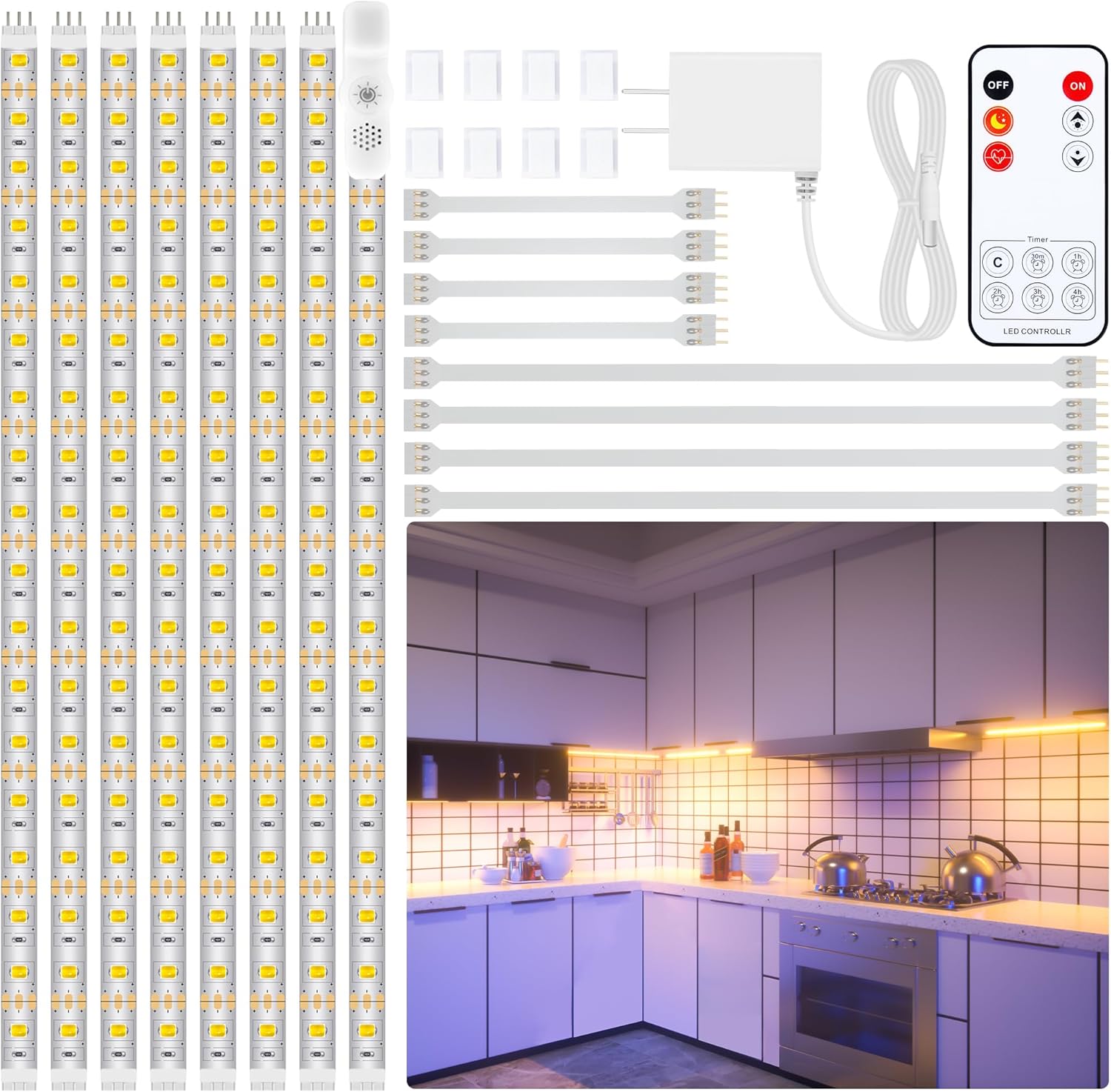 LAFULIT Flexible LED Strip Lights – Bias Lighting for TV and Monitor, 6000K Daylight Option to Reduce Eye Strain During Deep Work
