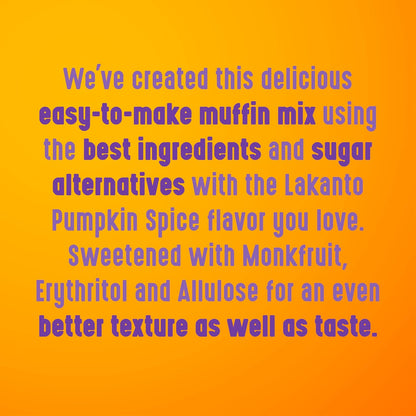 Lakanto Pumpkin Spice Muffin Mix - Streamlined Gluten Free Baking with No Artificial Additives