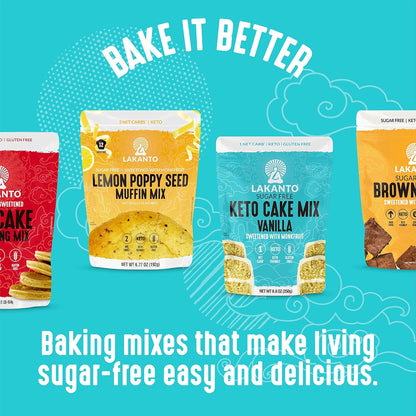 Lakanto Sugar Free Banana Nut Muffin and Bread Mix - Single Ingredient Smart Baking for Streamlined Low Carb Kitchen