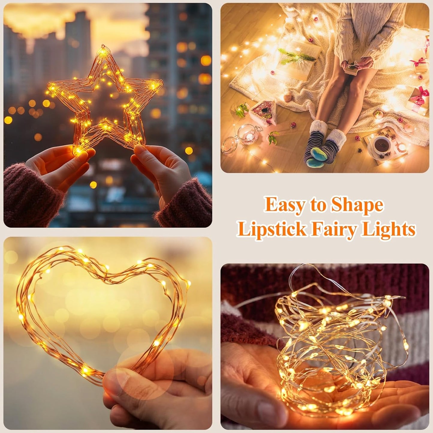 Lakumu Rechargeable Fairy Lights No Flame – Worry Free Sleep Lighting for Homes with Kids, Pets and Seniors