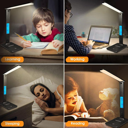 LAOPAO Wireless Charging Lamp for Her – Thoughtful Birthday Gift for Mom, Daughter, or Coworker with Alarm Clock and USB Port