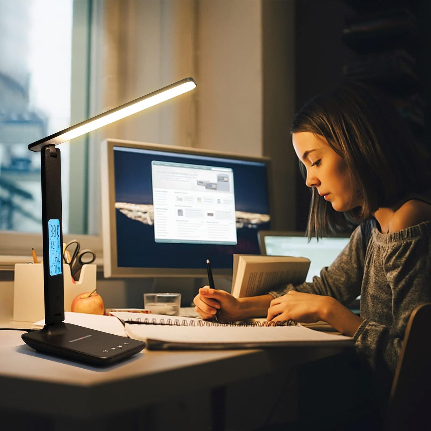 LAOPAO Wireless Charging Lamp for Her – Thoughtful Birthday Gift for Mom, Daughter, or Coworker with Alarm Clock and USB Port