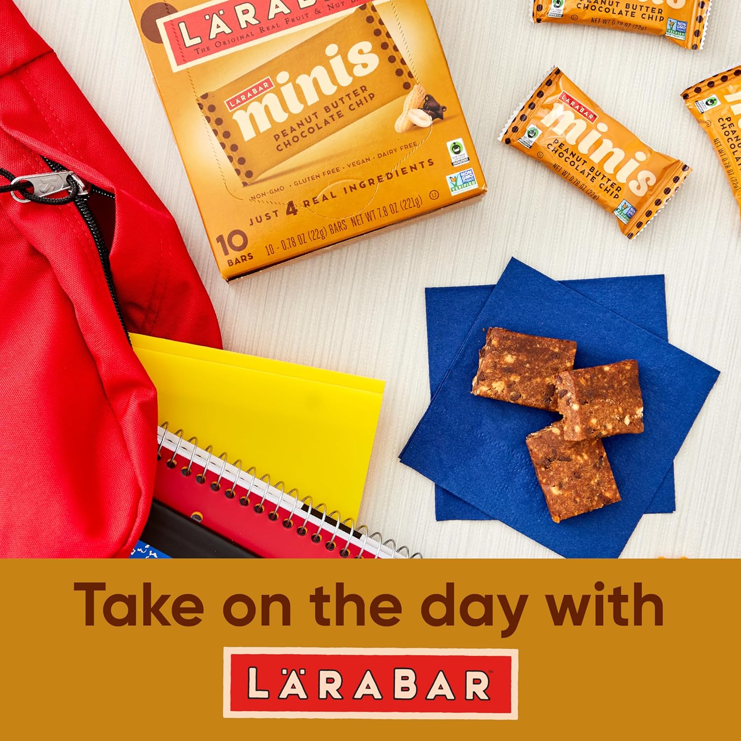 Larabar Minis Fruit and Nut Bars – Resealable Commuter Snack for Car Cup Holders, 30 Count Variety